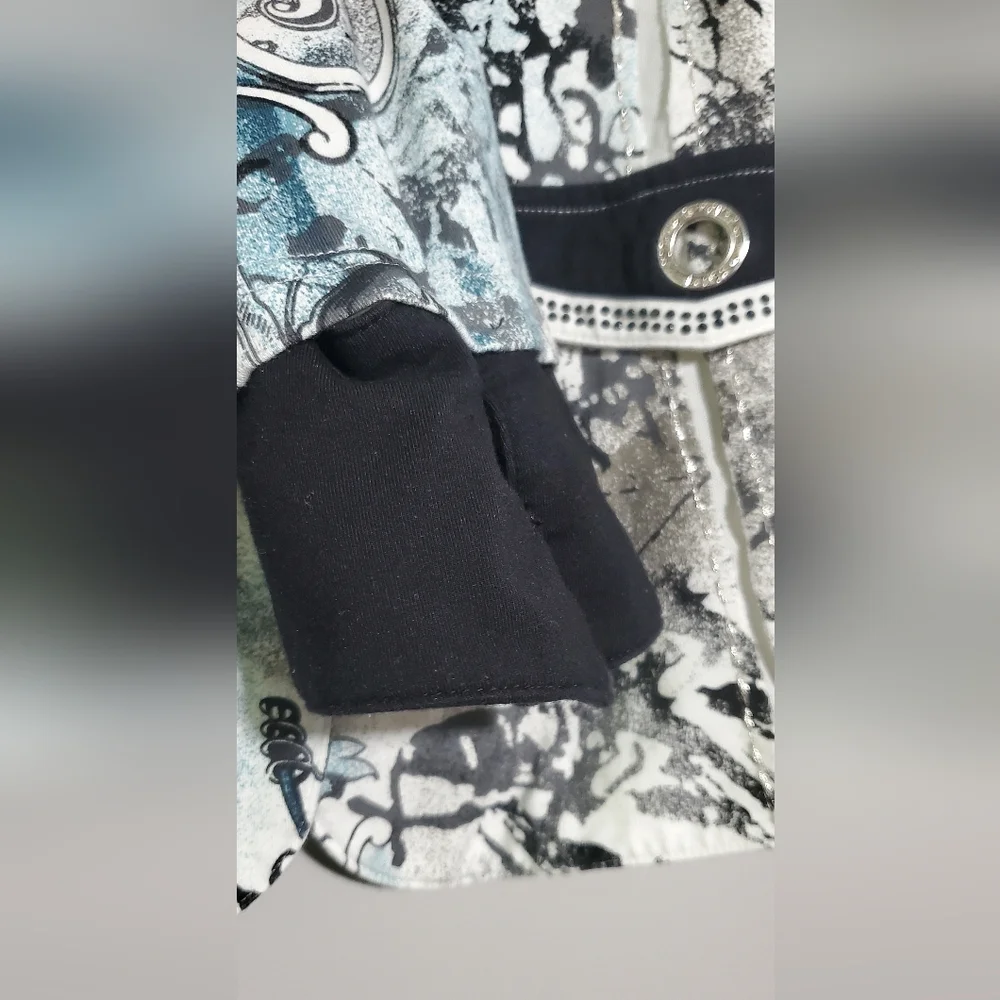 XL Bagutti Collection Women’s Blazer Jacket Abstract Animal Print Button Front - Picture 2 of 15